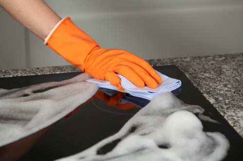 Professional hard floor cleaning for a SW14 residential hallway