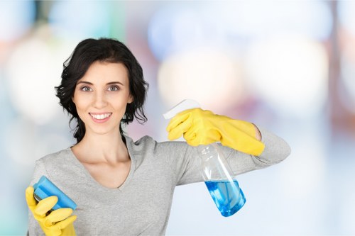 Local cleaning team carrying out deep cleaning in SW14 homes