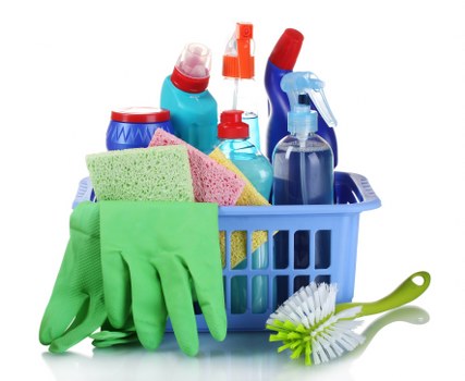 Cleaner working on upper-floor windows in SW14